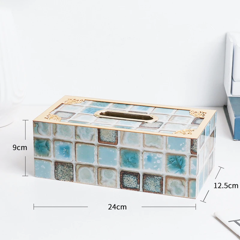 Прямоугольная мраморная коробка для салфеток лица держатель бумажный диспенсер