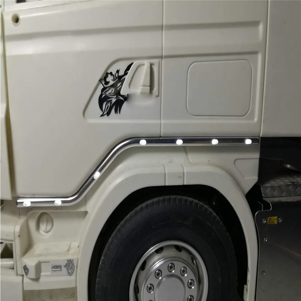 

Декоративные светодиодные двери свет боковой свет для 1/14 Tamiya Scania 56323 R620 R730 R470 RC грузовик трактор Запчасти Аксессуары