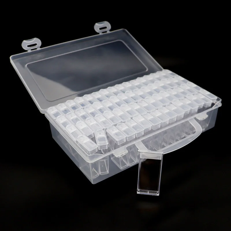 Пластиковый бокс для хранения 28/64 слотов наборы алмазной живописи дизайн ногтей
