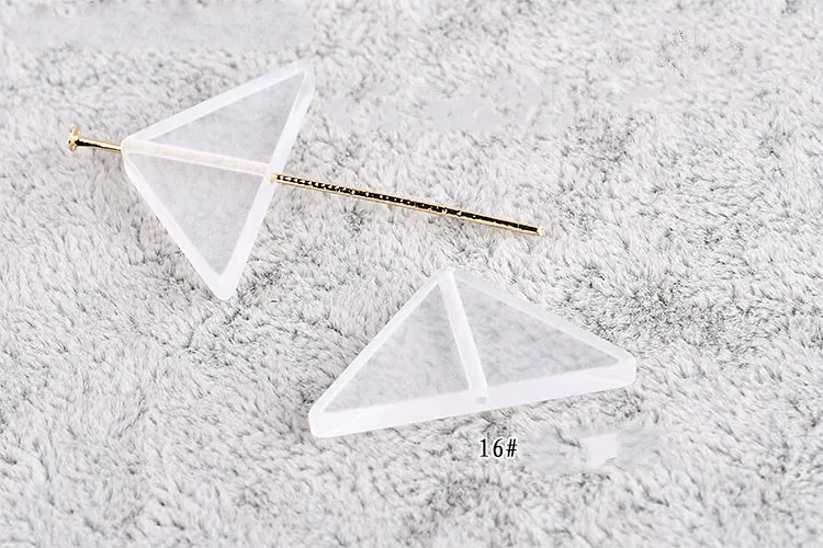 Корейские аксессуары акриловые прямые отверстия полые треугольные серьги для