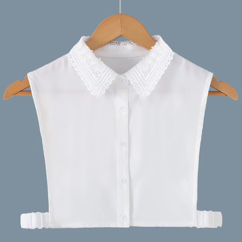 

Chiffon Fake Collar Children Shirt White Lace New Hollow Out Decoration Necklace shirts women Wholesale
