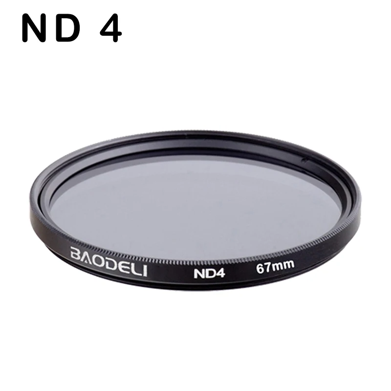 ONLY ND4 NO BOX BAODELI фильтр для объектива, концепция Nd Fld MC Uv Macro Star Polarisatie 49 52 55 58 62 67 72 77 82 мм для Nikon Canon sony аксессуары - Цвет: ONLY ND4 NO BOX