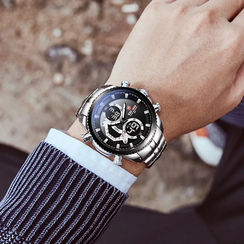 Новые роскошные мужские часы 30 м водонепроницаемые спортивные светодиодные