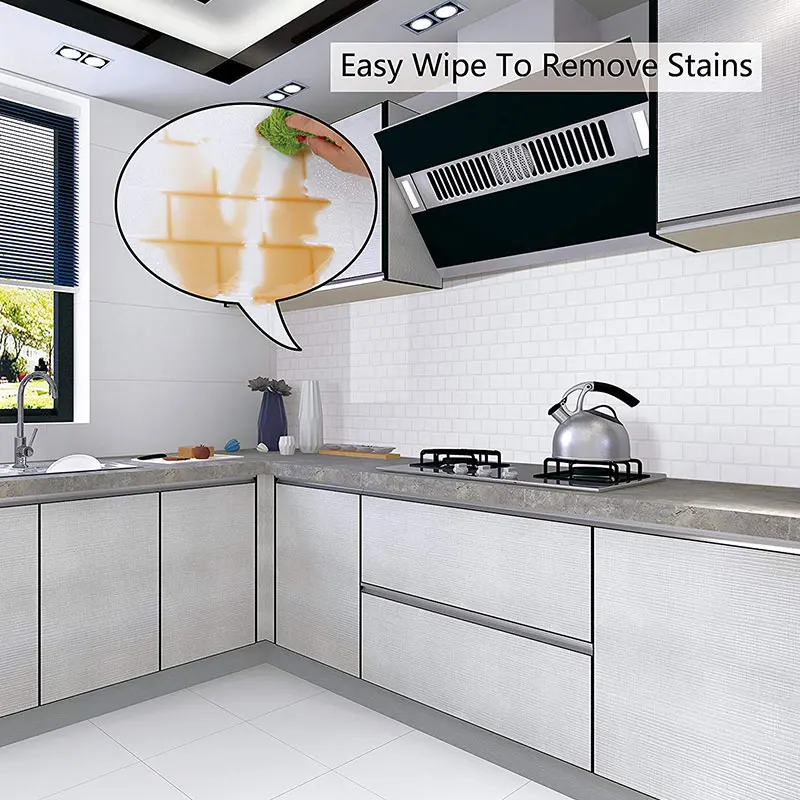 

Remarkable Self-Adhesive Backsplash Premium Peel and Stick white Wall Tile for Kitchen,Decorative Tile Stickers 9" x 9",4Sheets