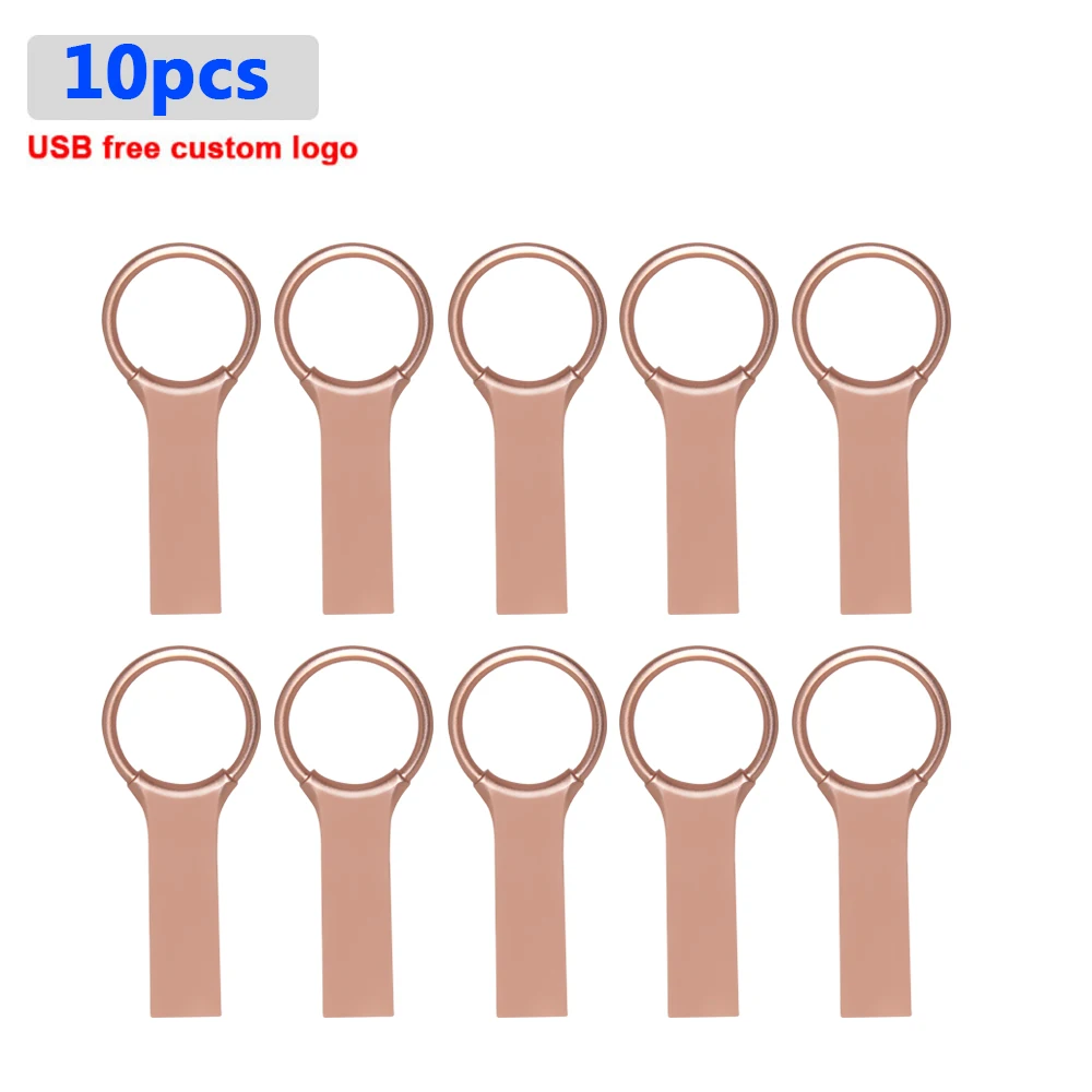 

10pcs/lot Pen Drive 8GB 16GB usb flash drive 32GB 64GB 128GB metal memory stick usb2.0 for photography Wedding Gift Free Logo