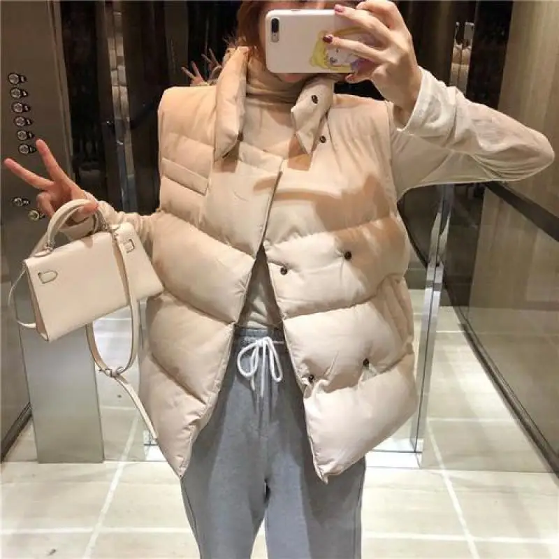 Женская одежда 2019 жилет пальто Новинка Осень Зима без рукавов Свободные