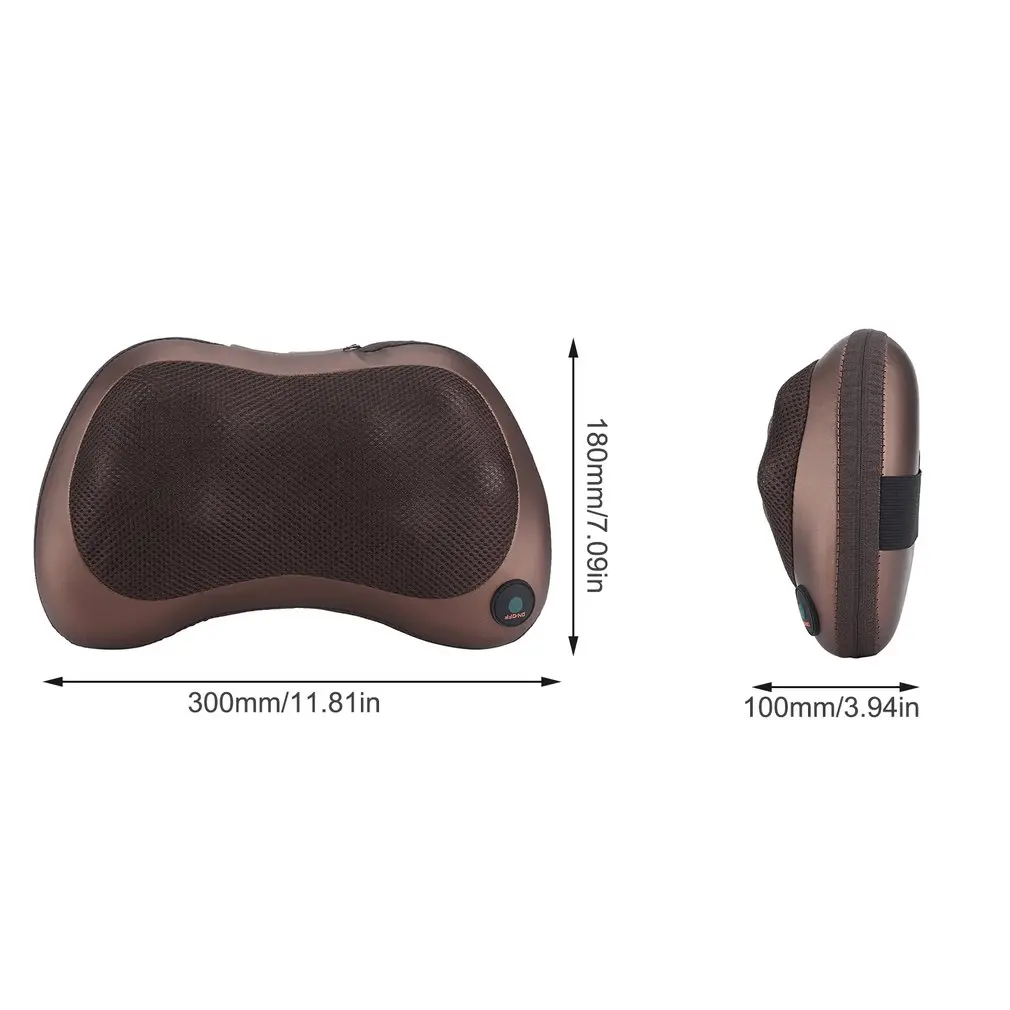 

Dual-Use Car Home Massage Pillow Cushion Electric Infrared Heating Massager Neck Waist Back Leg Body Massager