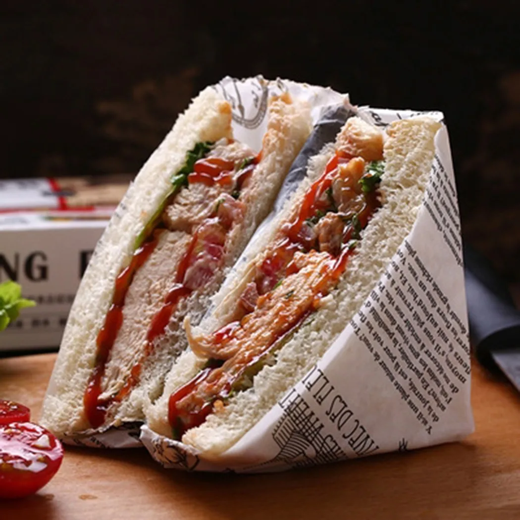 

1Roll Oil-Proof Wax Paper Food Wrapper Paper ​For Bread Sandwich Burger Fries Oilpaper Packaging Paper Nonstick Baking Wax Paper