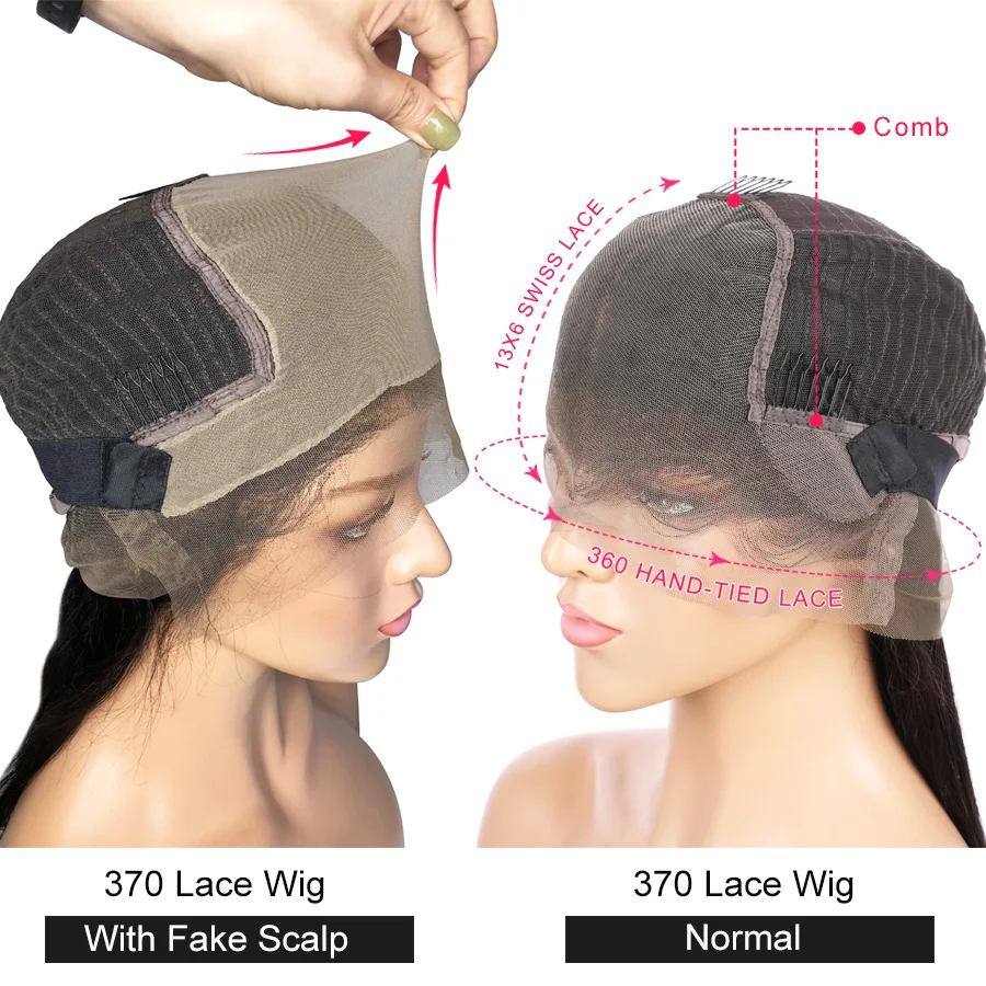 Elva волосы короткие боб прямые 13x6 поддельные головы 370 кружевные передние