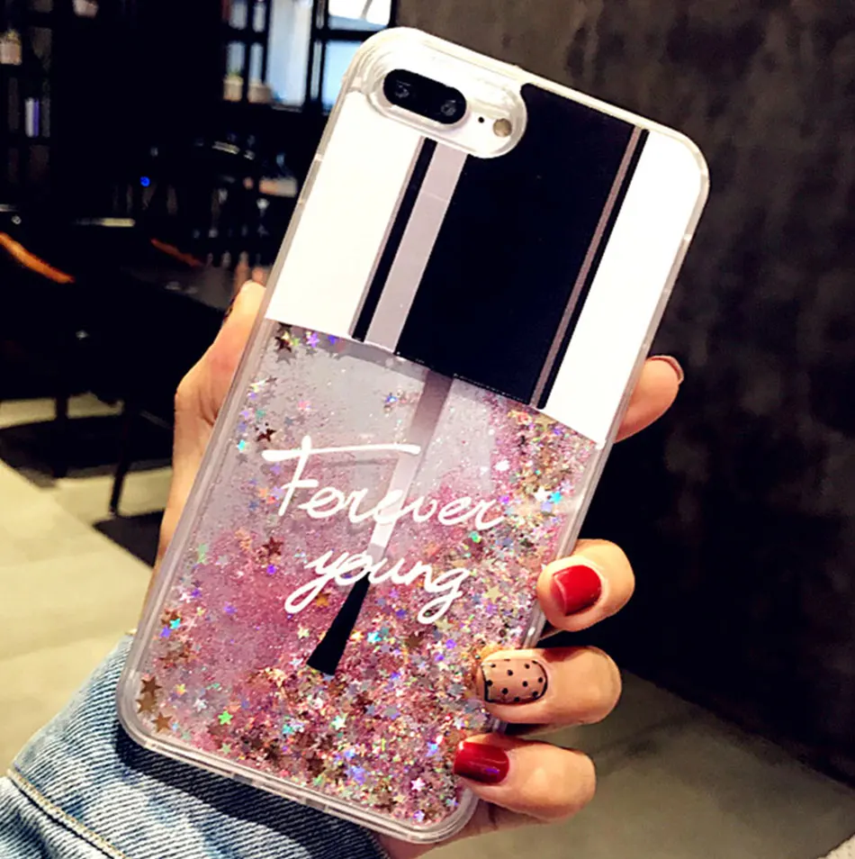 Чехол для iPhone 7 8 X XR XS Max 5 5S 6 6S Plus Чехлы Блестящий жидкий зыбучий песок чехол |
