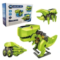stem solar robot kit 3 in 1 educational learning science diy building dinosaurs toys gift for kids age 8 12