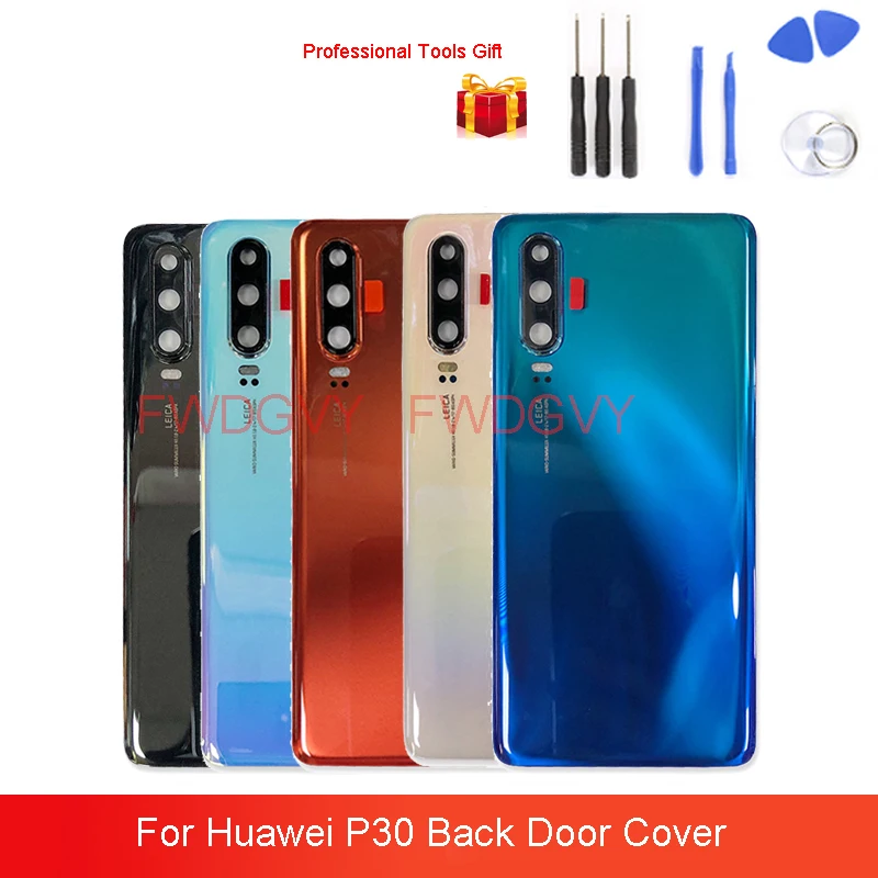 

Новинка оригинальная стеклянная задняя крышка для Huawei P30 ELE-L29 ELE-L09 ELE-AL00 батарея задняя крышка корпуса Корпус с объектива камеры