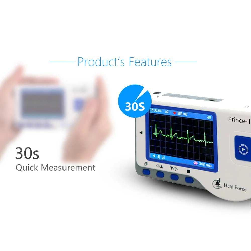 Heal Force PC-180B1 Portable ECG Monitor Handheld LCD Heart Rate Tracker Home EKG Monitoring Device data recording | Красота и