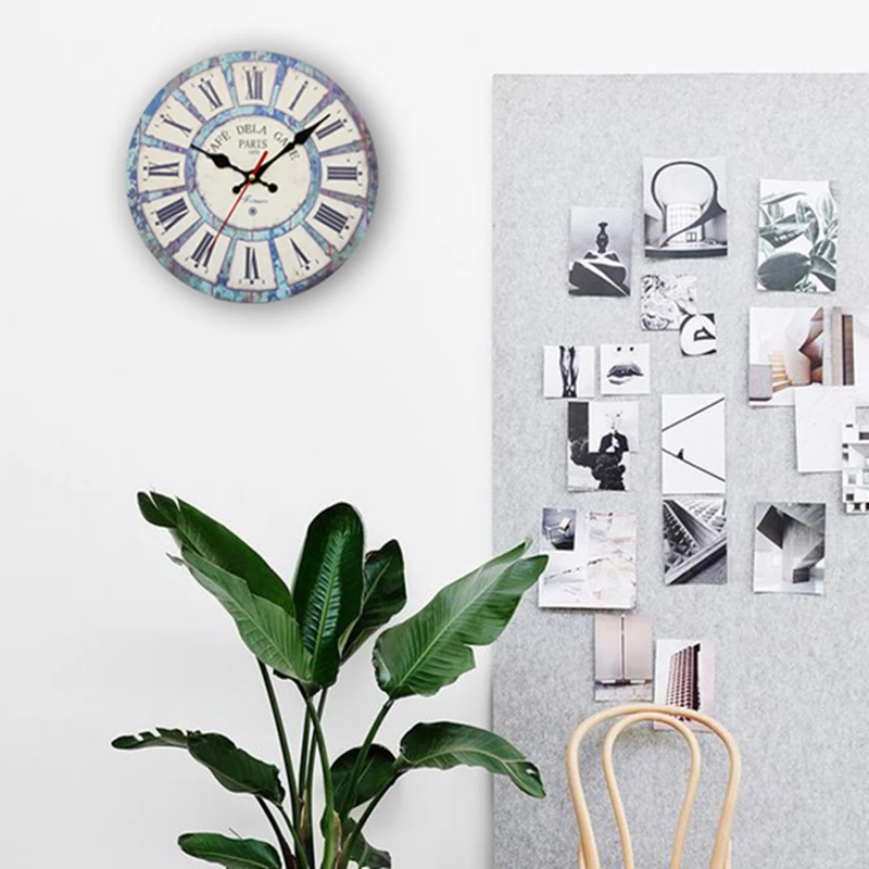 Винтажные деревянные настенные часы для дома кухни офиса декора стен большие