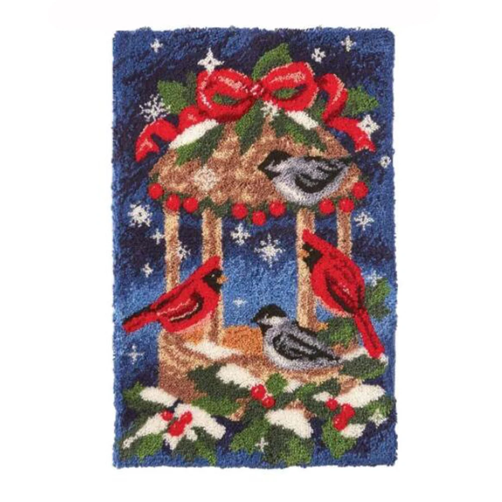 

Latch hook kits with Pre-Printed Pattern carpet do it yourself Rug making kits Unfinished accessories DIY carpet Bird