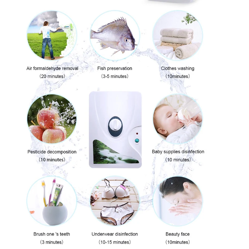 

Dropshipping Ozone Generator Ozonator Ozonizer ionizer O3 Timer Air Purifiers Oil Vegetable Meat Fresh Purify 220V 110V