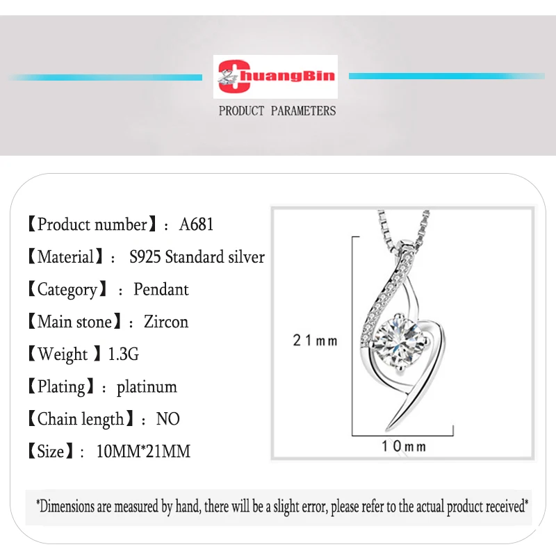 

Genuine S925 sterling silver female fashion Heart-shaped pendant simple zircon Korean Creative micro-set pendant jewelry