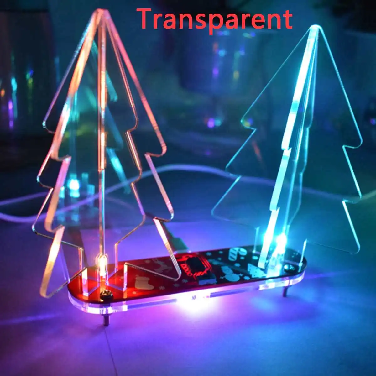 Полный Цвет изменение DIY 3D светодиодный акриловый Рождественская елка