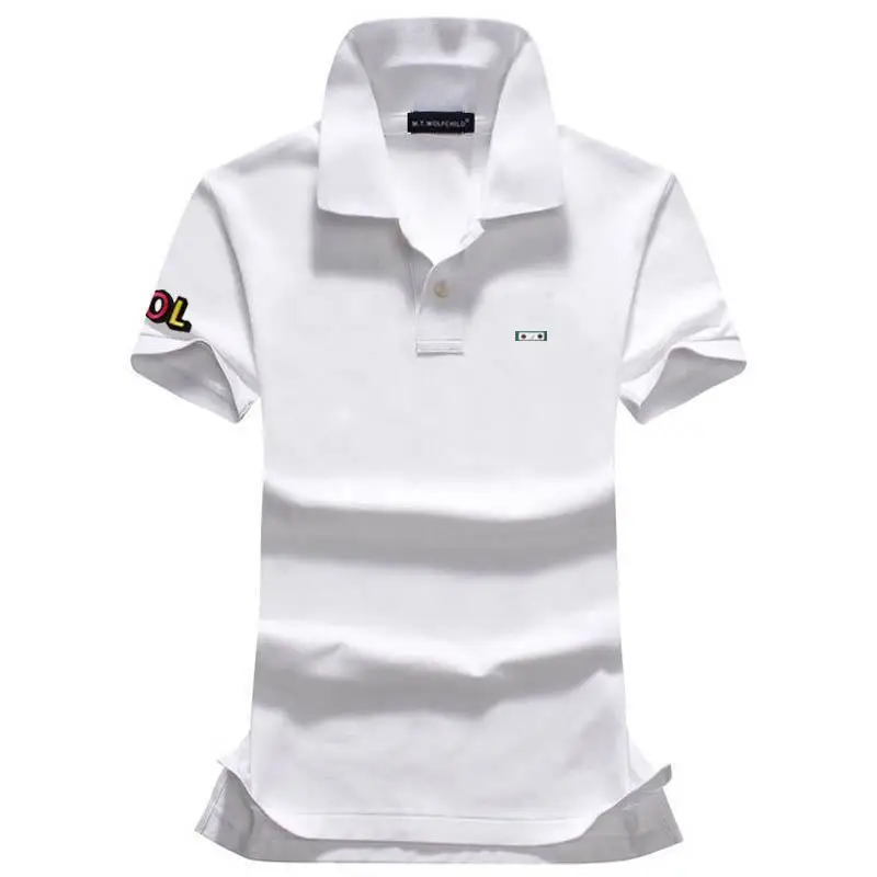 Высококачественные летние женские рубашки-поло из 100% хлопка повседневные с