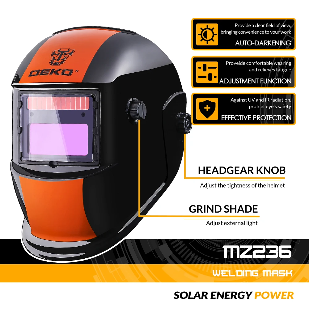 DEKO MZ236 электрическая Сварочная маска/шлем/сварочные линзы для сварочного