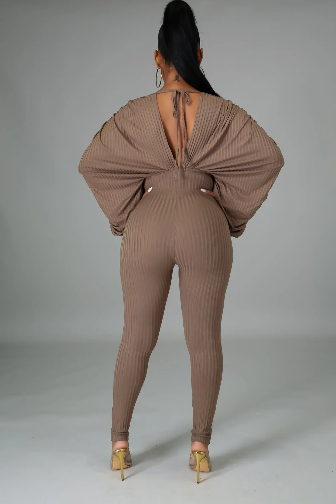 

evening casual with corset v neck black open chest luxury red for women ribbed jumpsuits