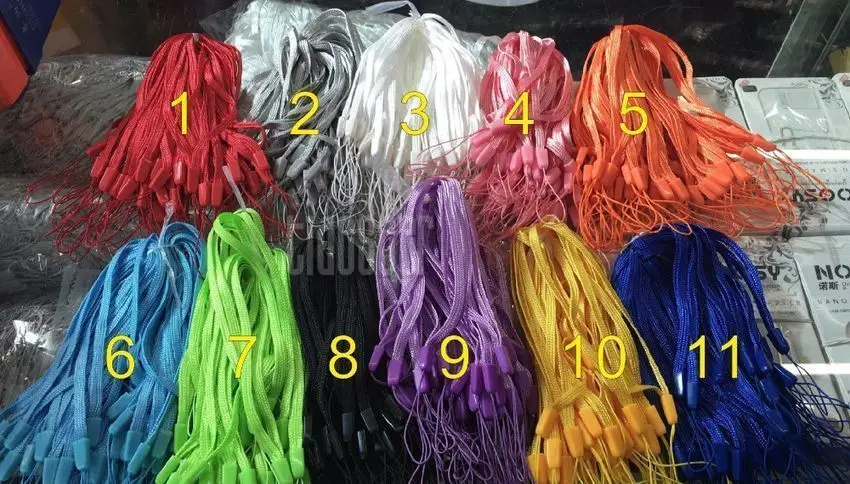 100pcs nylon wrist hand cell mobile phone straps lanyard for camera usb flash drives key id badge keychain name tag holder free global shipping