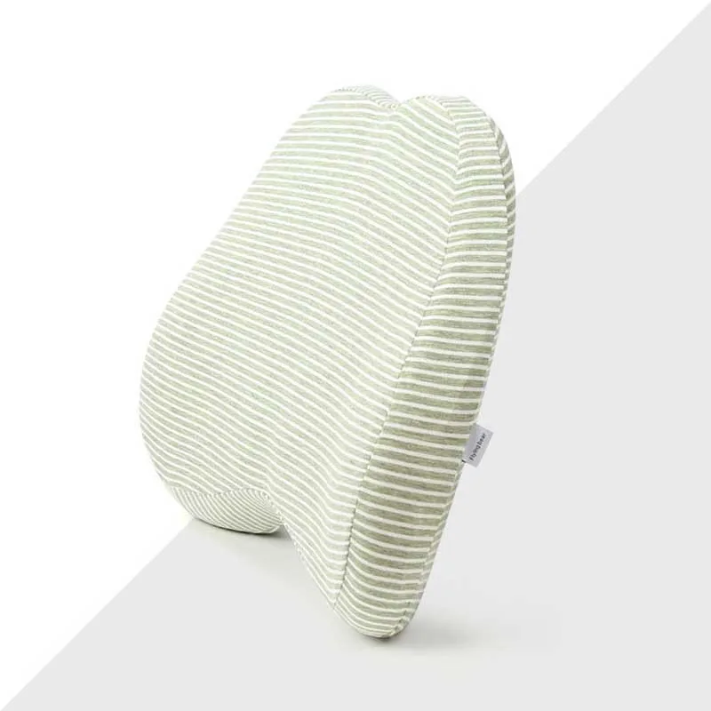 Green Memory Foam поддержка спины массажер Поясничный Подушка спинка поясная подушка кресла автомобильные подушки сиденья для офиса - Color: Green