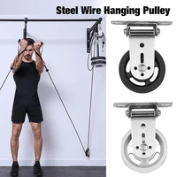 steel wire hanging pulley easy to install rust protection wheel wall mounted gym home rotating silent pulley stainless steel