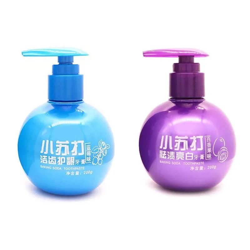 200 г зубная паста с пищевой содой Свежая Черника страсти фрукты отбеливающая в