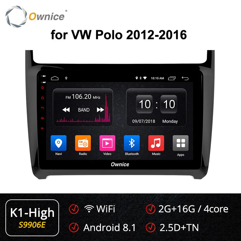 S9903 K1-High Ownice Android 9,0 360 панорама gps Navi Автомобильный плеер k3 k5 k6 для VW POLO GOLF PASSAT CC JETTA TIGUAN TOURAN 4G LTE DSP оптический - Цвет: S9903 K1-High