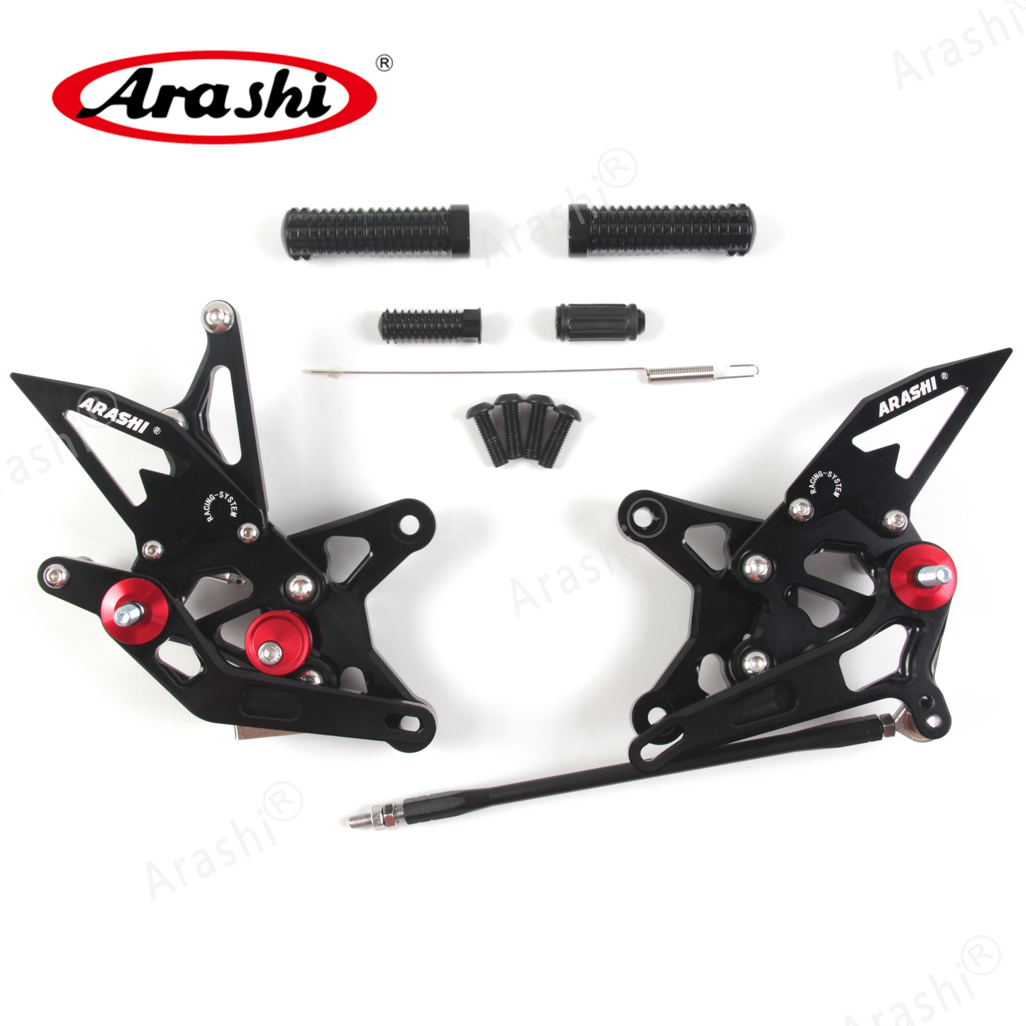 

Arashi For KAWASAKI NINJA ZX6R Rearset Adjustable Footrest Foot Peg Rear Set ZX-6R ZX6R ZX636 2015 2016 2017 Aluminum