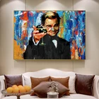 Настенные плакаты и принты граффити Great Gatsby портрет, холст, живопись, картина для гостиной