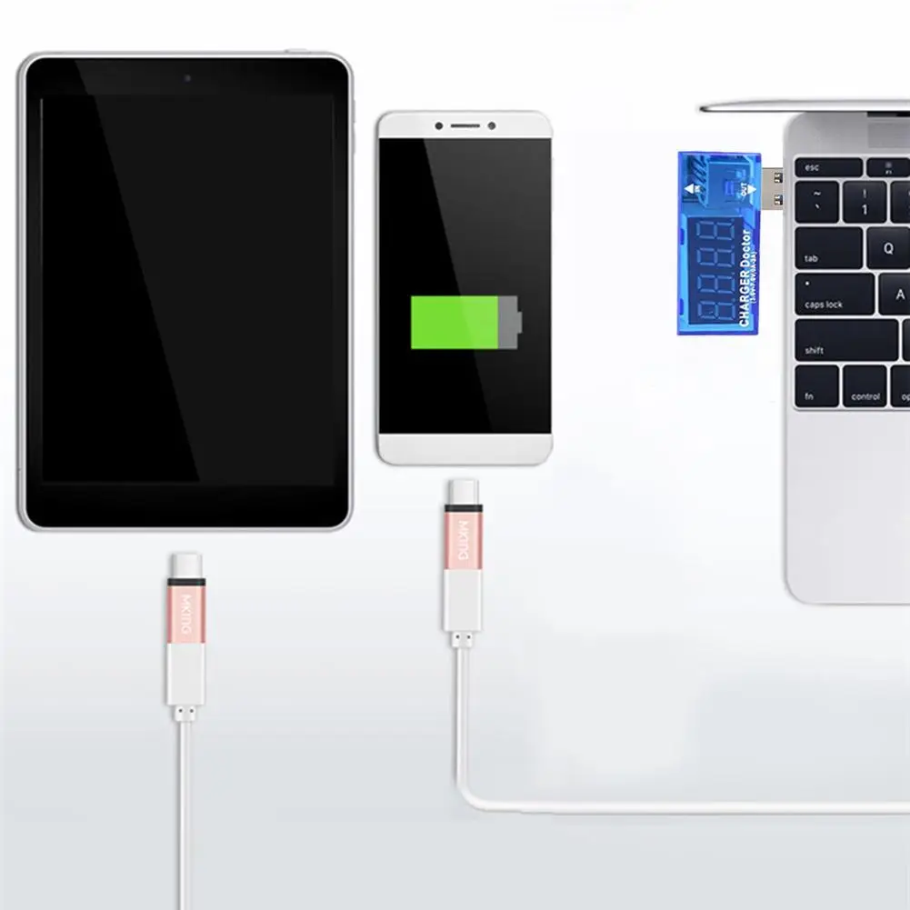 Цифровой USB тестер напряжения измеритель и силы тока для мобильного телефона с