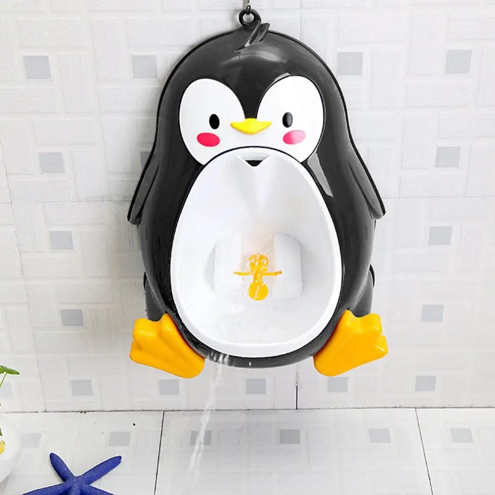 

Cartoon Cute Penguin Potty Urinal Toilet Standing Urinal Bathroom Children Pee Trainer for 8 Month to 6 Years Old Boys