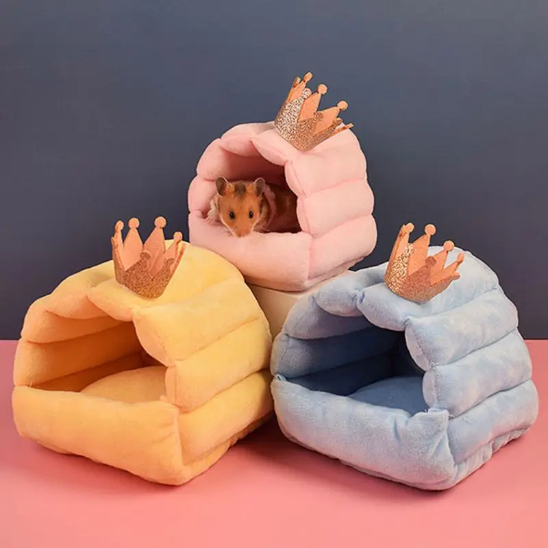 

Hamster House Guinea Pig Princess Design Cotton House Small Animal Nest Winter Warm For Rodent Guinea Pig Rat Rabbit Accessories