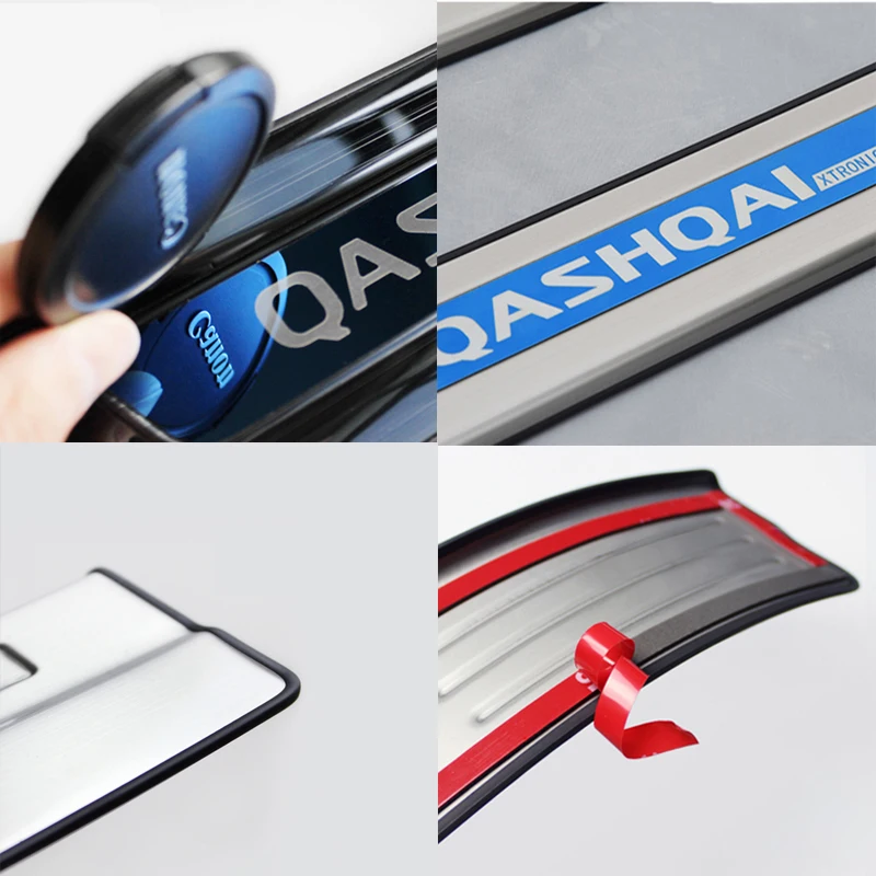 

Car Threshold Cover Stainless Steel Welcome Trim Protector Door Sill Decor Sticker For Nissan Qashqai J11 2013-21 Accessories