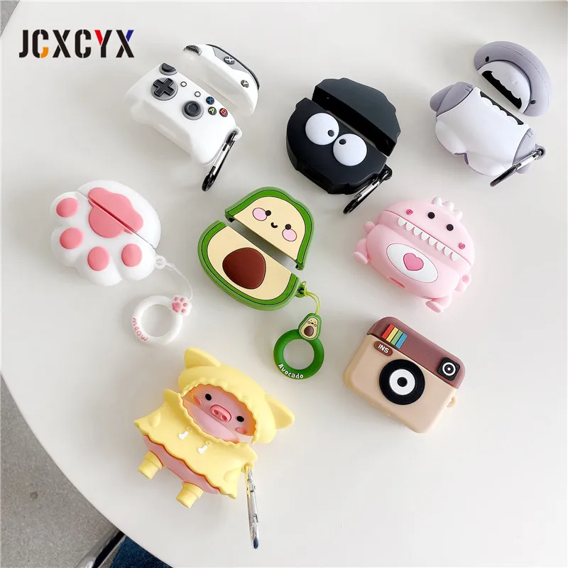

3D Cartoon Dragon funny cute silicone Case For Apple Airpods pro cover For Air pods pro Case Wireless charging soft Cover Box