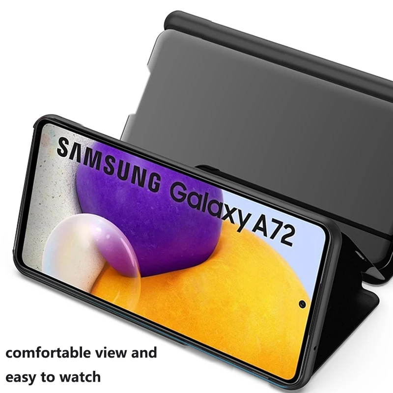 Умный зеркальный флип-чехол для Samsung Galaxy A90 A72 A71 A52 A51 A42 A41 A32 A22 A21 A12 A03s роскошный