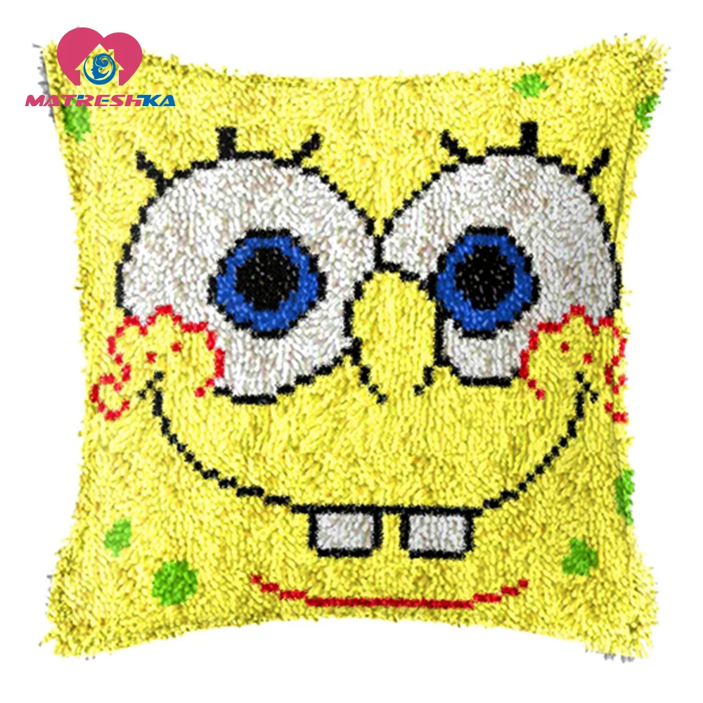 Мультяшная подушка для вышивки крестиком с защелкой крючок ковер наборы подушки
