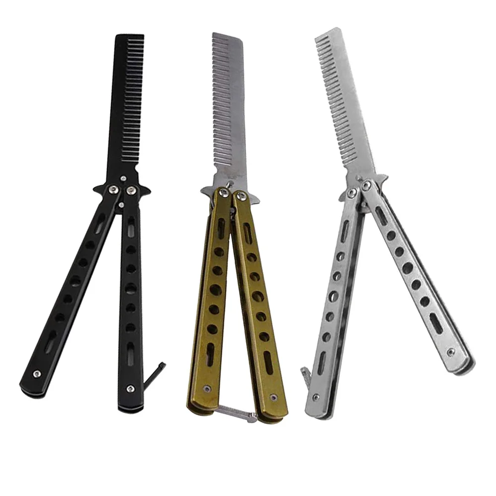 

3pcs Combs Stainless Steel Folding Combs Training Hairdressing Combs