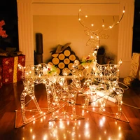 new year christmas iron reindeer elk led light decoration golden deer lamp shopping mall ornaments home decor adornos de navidad