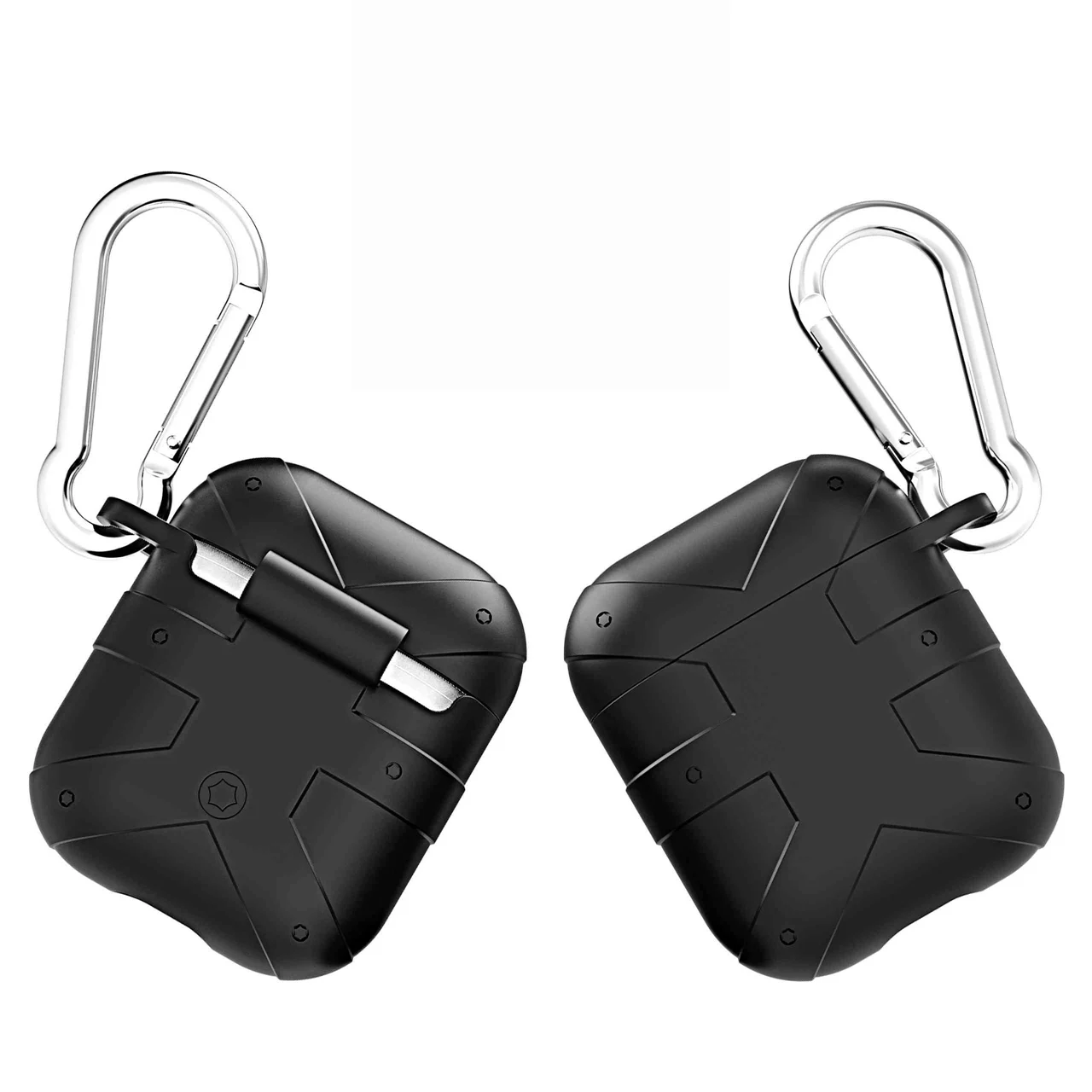 Чехол для AirPods, роскошный противоударный защитный чехол, беспроводной Bluetooth чехол для наушников, силиконовый чехол для Air Pods, 2 зарядного устройства, fundas