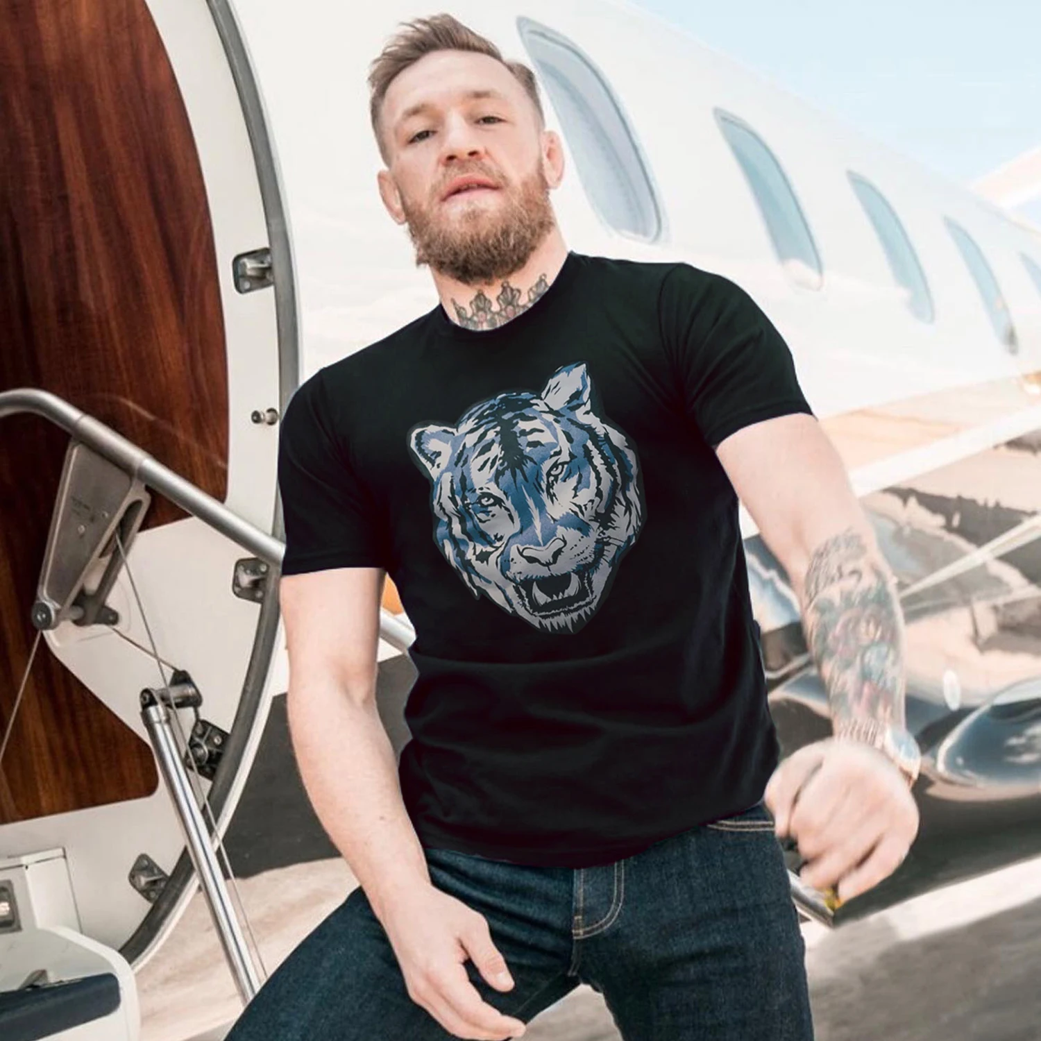 Футболка Коннер Макгрегор фитнес Тигр Муай Тай Горячая Борьба крови ММА с