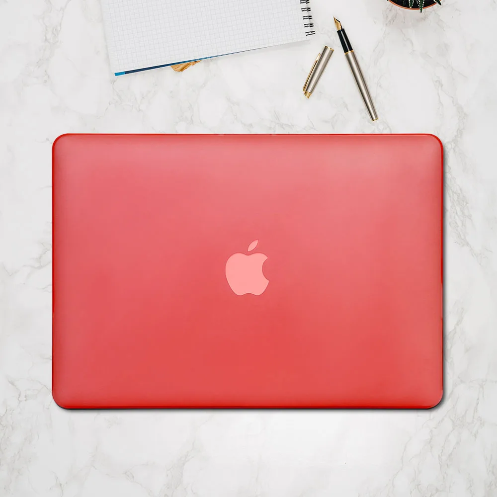 Для Macbook air pro retina 11 12 13 15 чехол Aiyopeen Прозрачный матовый Жесткий Чехол для ноутбука для macbook 15,4 13,3 дюймов A1466 - Цвет: Red