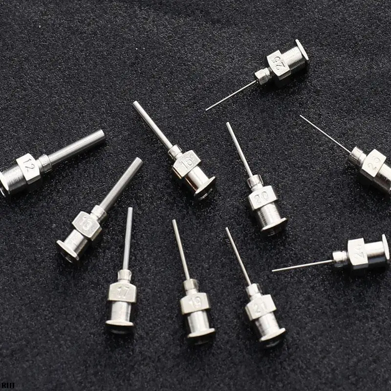 

Stainless Steel 10Pcs 12G To 26G Dispenser Dispensing Syringe Needle Tip Set