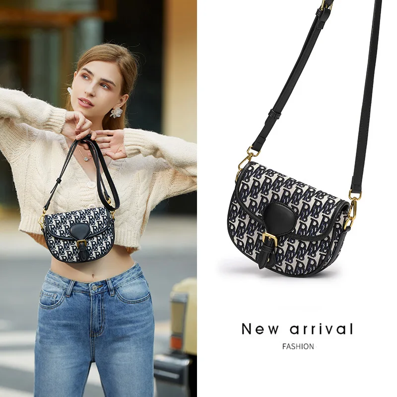 

Женские сумки на плечо, маленькая сумка через плечо для женщин, новая дамская Винтажная сумочка, трендовая жаккардовая сумка с надписью и вы...