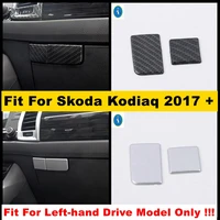 car interior decoration parts glove box handle copilot storage clasp hand bowl sequins cover trim for skoda kodiaq 2017 2022