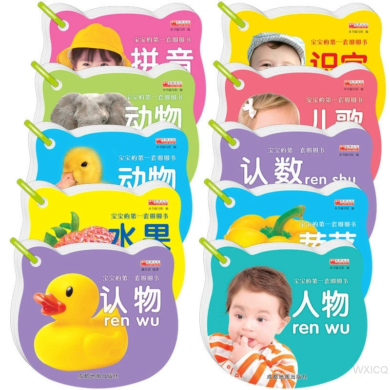 

10pcs Early Childhood Education Tear Not Rotten Early Education Card Puzzle Enlightenment Literacy Card 0-6 years old