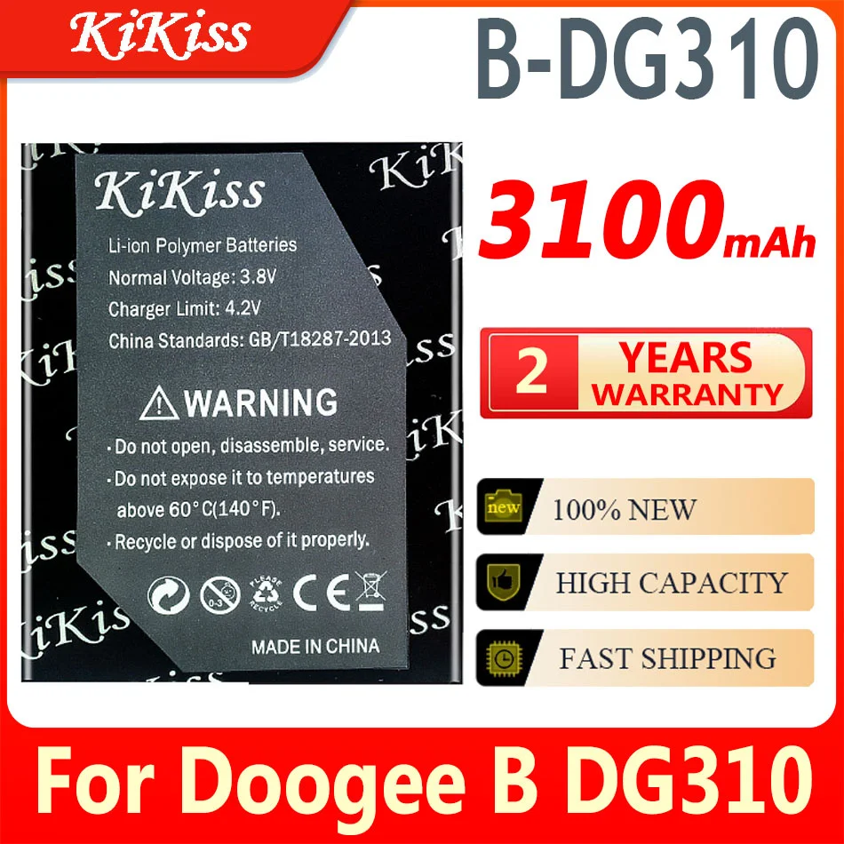 

Аккумуляторная батарея KiKiss 3100 мАч B-DG310 для телефона DOOGEE DG310 BDG310