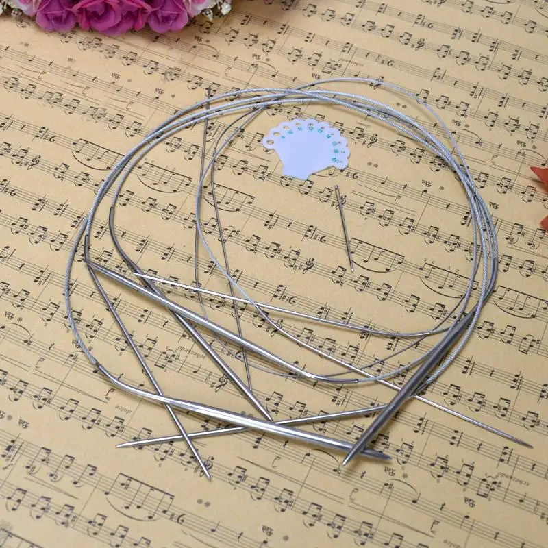 

Knitting Tools Sweater Needle Steel Ring 6-16 English 80cm 11 Pairs Version Needle B1f1